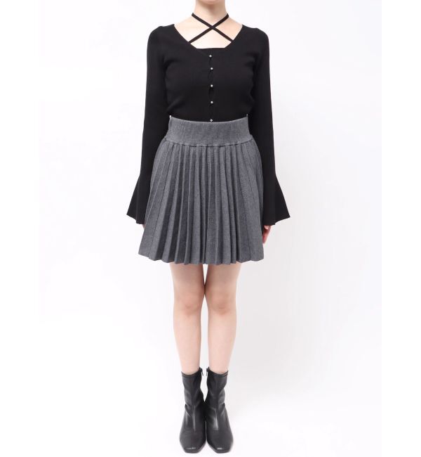 dazzlin「ニットプリーツミニスカート」|スカート|