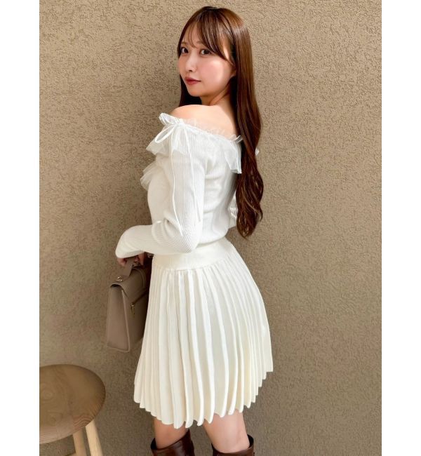 dazzlin「ニットプリーツミニスカート」|スカート|