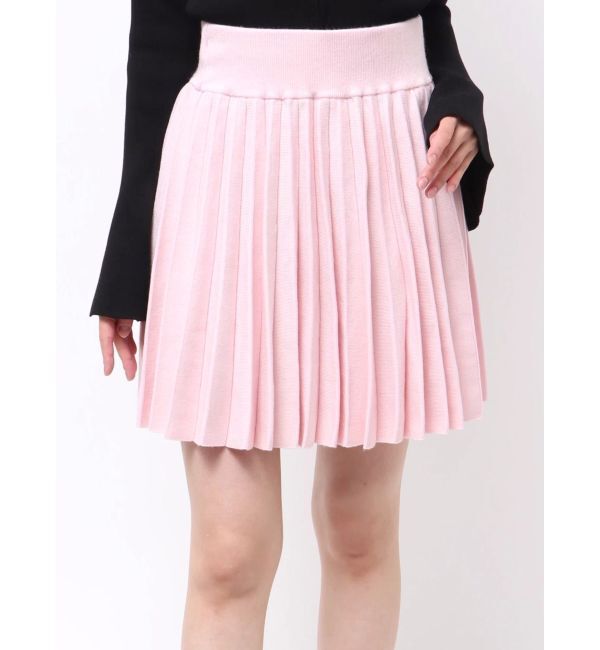 dazzlin「ニットプリーツミニスカート」|スカート|ピンク