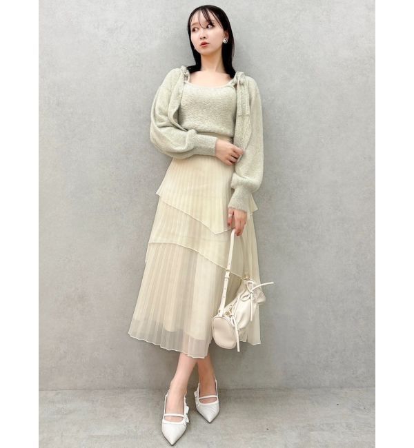 dazzlin「ミニシャギーラメニットカーデトップス」|カーディガン|