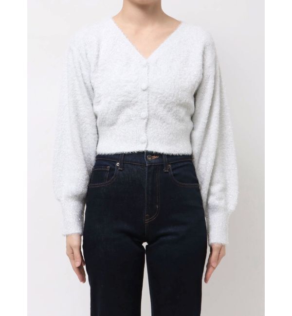dazzlin「ミニシャギーラメニットカーデトップス」|カーディガン|