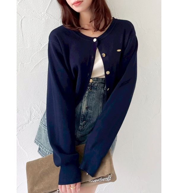 dazzlin「プレートシンプルカーディガン」|カーディガン|