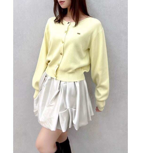 dazzlin「プレートシンプルカーディガン」|カーディガン|イエロー
