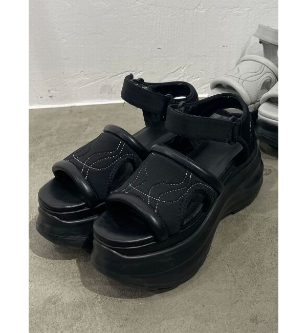 EMODA「アートラインバルキーサンダル」|サンダル|ブラック