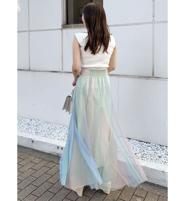 MERCURYDUO「グラデーションチュールボリュームスカート」|スカート|