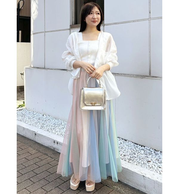 MERCURYDUO「グラデーションチュールボリュームスカート」|スカート|