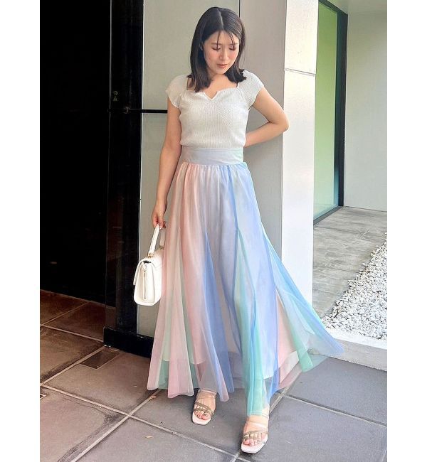 MERCURYDUO「グラデーションチュールボリュームスカート」|スカート|