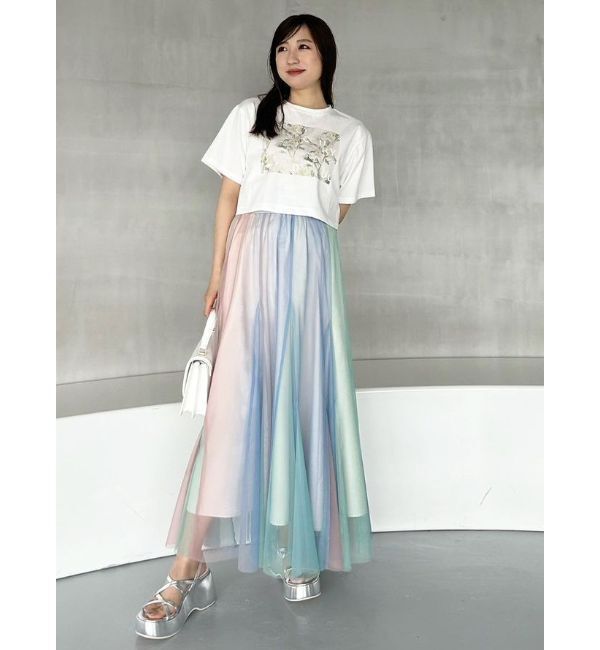 MERCURYDUO「グラデーションチュールボリュームスカート」|スカート|
