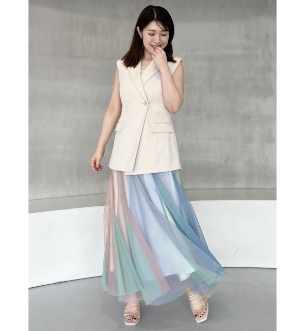MERCURYDUO「グラデーションチュールボリュームスカート」|スカート|