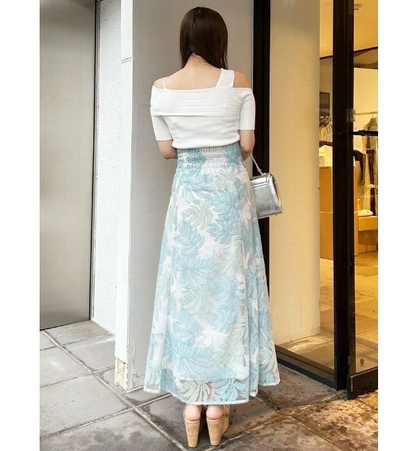 MERCURYDUO「モンステラチュール刺繍スカート」|スカート|