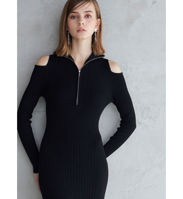 MERCURYDUO「ZIPマーメイドニットワンピース」|ワンピース|