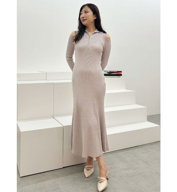 MERCURYDUO「ZIPマーメイドニットワンピース」|ワンピース|