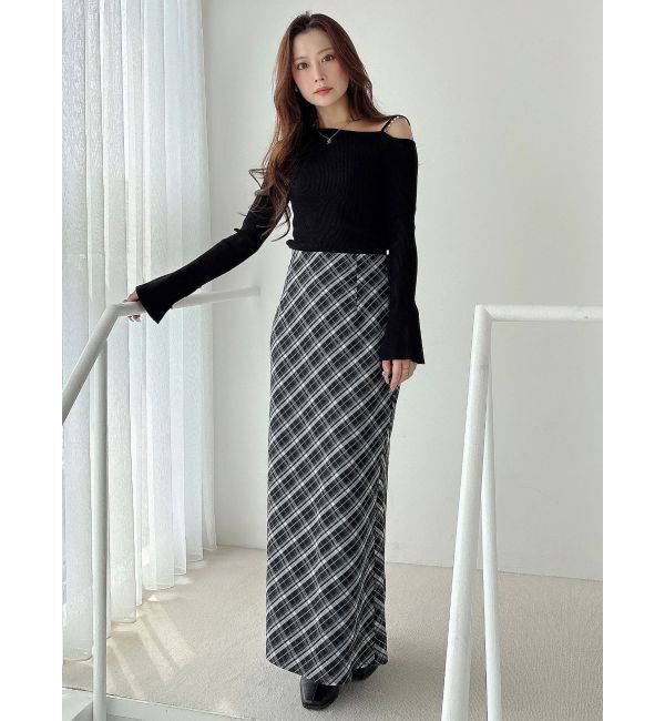 MERCURYDUO「バイアスナロースカート」|スカート|