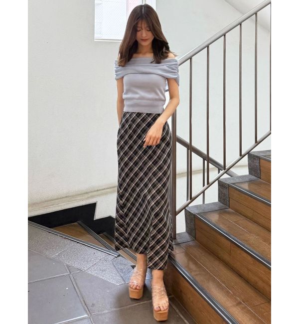 MERCURYDUO「バイアスナロースカート」|スカート|