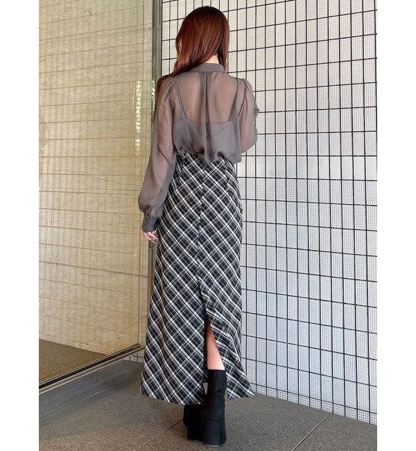 MERCURYDUO「バイアスナロースカート」|スカート|