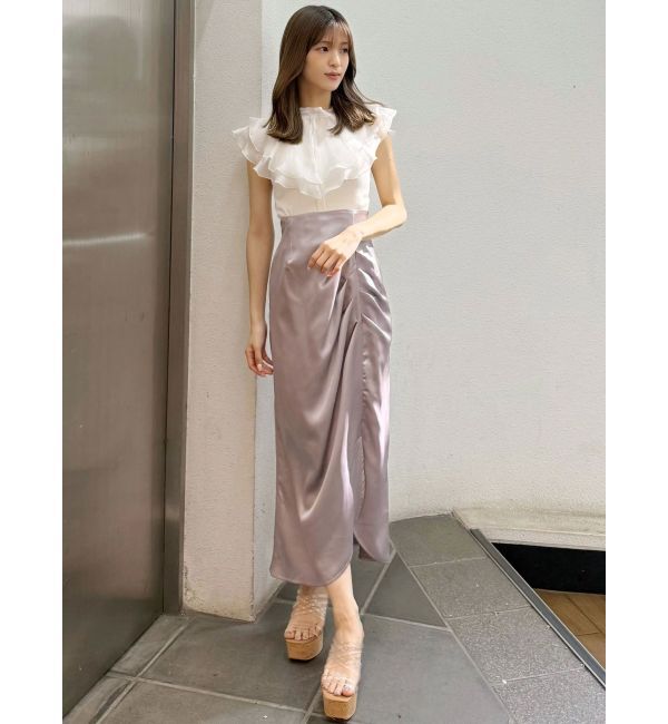 MERCURYDUO「【WEB限定カラーあり】アシメタックナロースカート」|スカート|