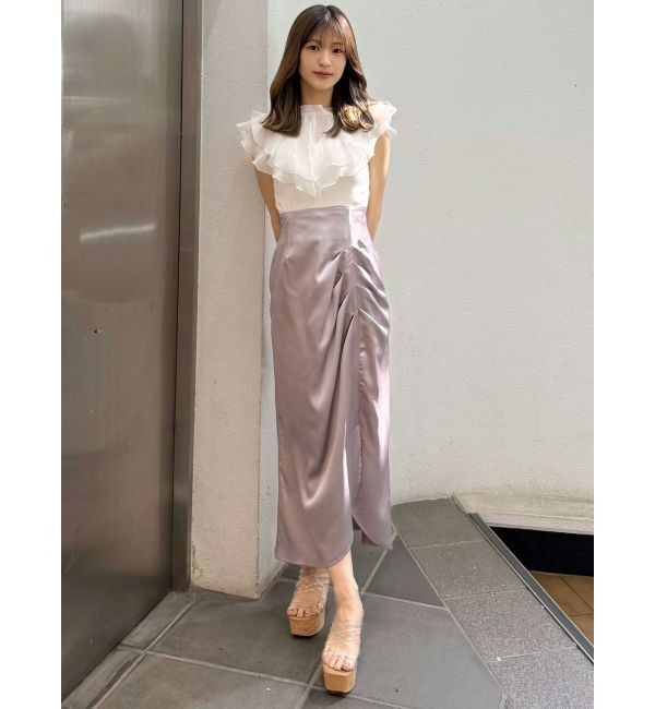 MERCURYDUO「【WEB限定カラーあり】アシメタックナロースカート」|スカート|