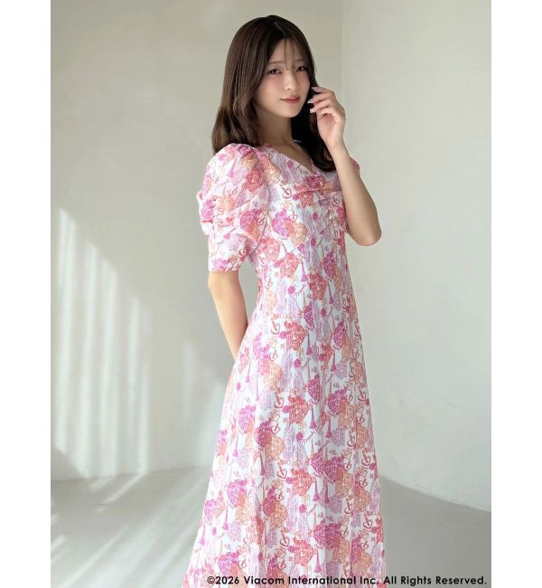 MERCURYDUO「【EMILY IN PARISコラボ】エミリープリントフレアワンピース」|ワンピース|