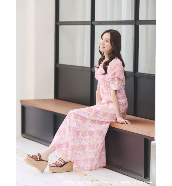 MERCURYDUO「【EMILY IN PARISコラボ】エミリープリントフレアワンピース」|ワンピース|