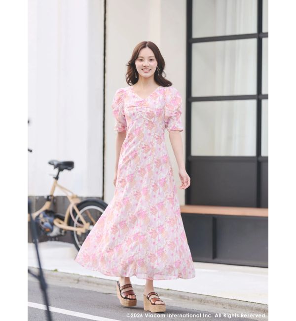 MERCURYDUO「【EMILY IN PARISコラボ】エミリープリントフレアワンピース」|ワンピース|