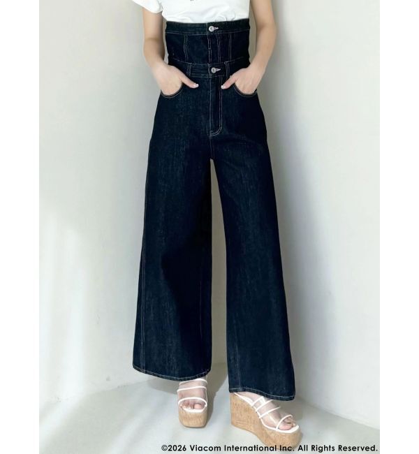 MERCURYDUO「【EMILY IN PARISコラボ】2WAYハイウエストワイドデニムパンツ」|その他|
