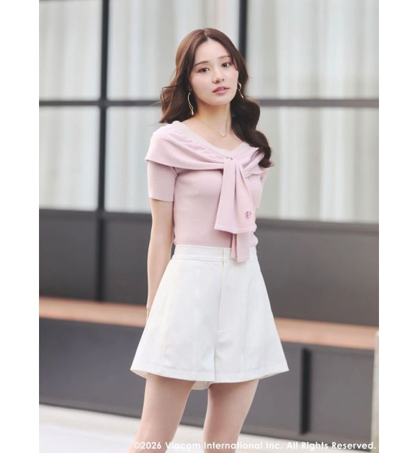 MERCURYDUO「【EMILY IN PARISコラボ】レイヤードライクツイストニット」|ニット・セーター|