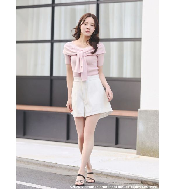 MERCURYDUO「【EMILY IN PARISコラボ】レイヤードライクツイストニット」|ニット・セーター|