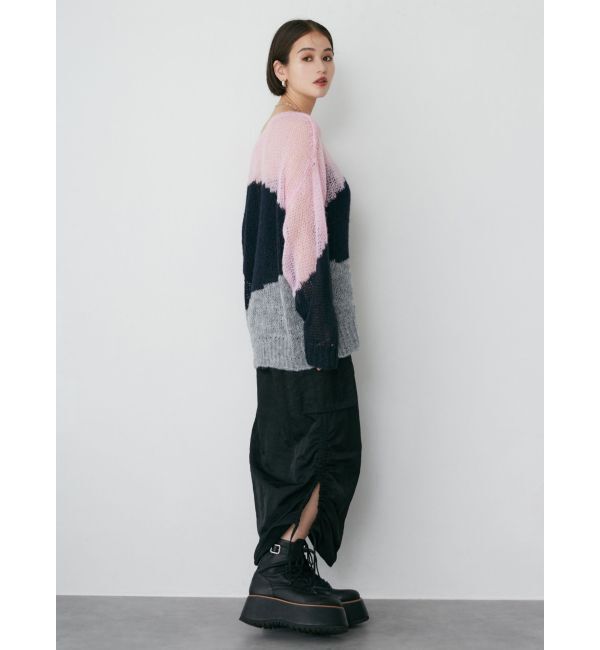 MURUA「シャイニーカーゴマキシスカート」|スカート|