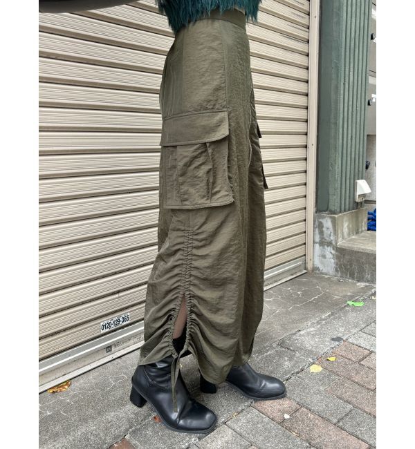 MURUA「シャイニーカーゴマキシスカート」|スカート|