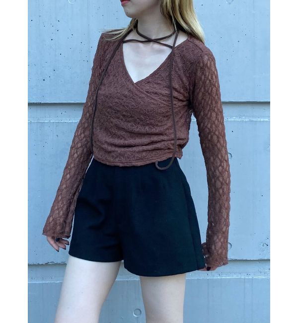 MURUA「カシュクールレーストップス」|Tシャツ・カットソー|