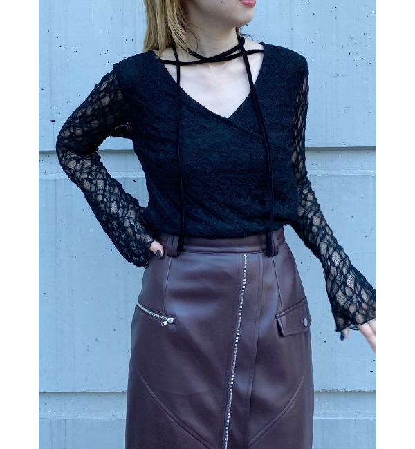 MURUA「カシュクールレーストップス」|Tシャツ・カットソー|