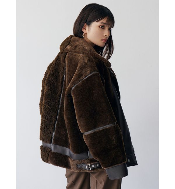 MURUA「ミックスファーフェイクムートン」|ブルゾン・スタジャン|