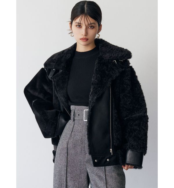 MURUA「ミックスファーフェイクムートン」|ブルゾン・スタジャン|