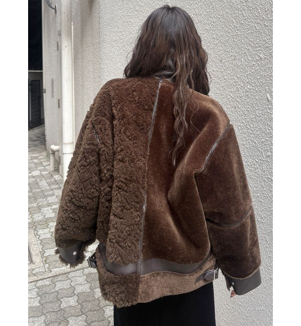 MURUA「ミックスファーフェイクムートン」|ブルゾン・スタジャン|