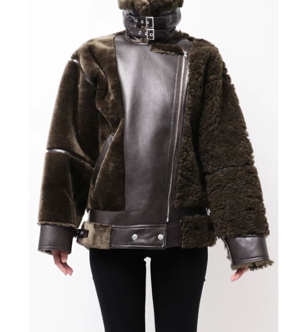 MURUA「ミックスファーフェイクムートン」|ブルゾン・スタジャン|