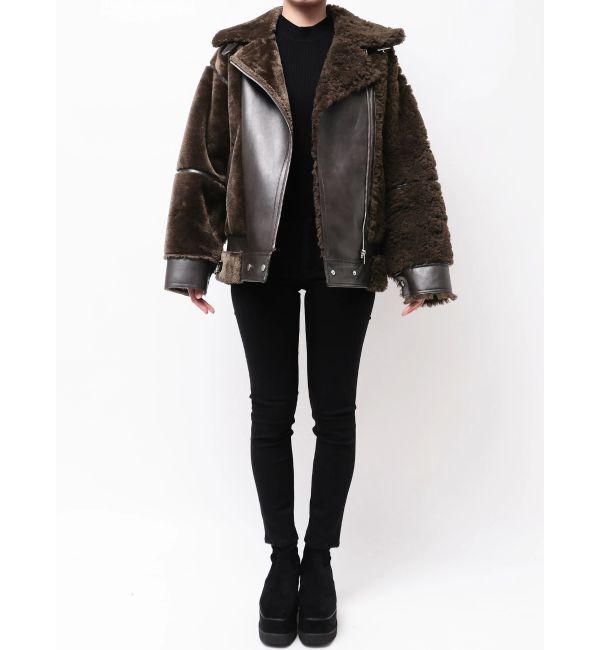 MURUA「ミックスファーフェイクムートン」|ブルゾン・スタジャン|