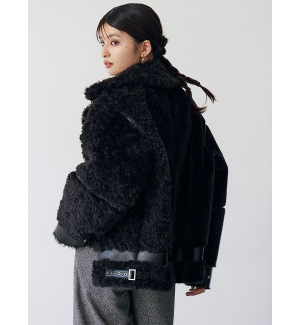 MURUA「ミックスファーフェイクムートン」|ブルゾン・スタジャン|