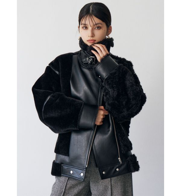 MURUA「ミックスファーフェイクムートン」|ブルゾン・スタジャン|