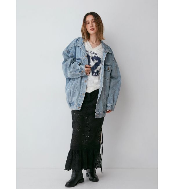 Ungrid「メッシュコンビナンバリングロングスリーブTee」|Tシャツ・カットソー|