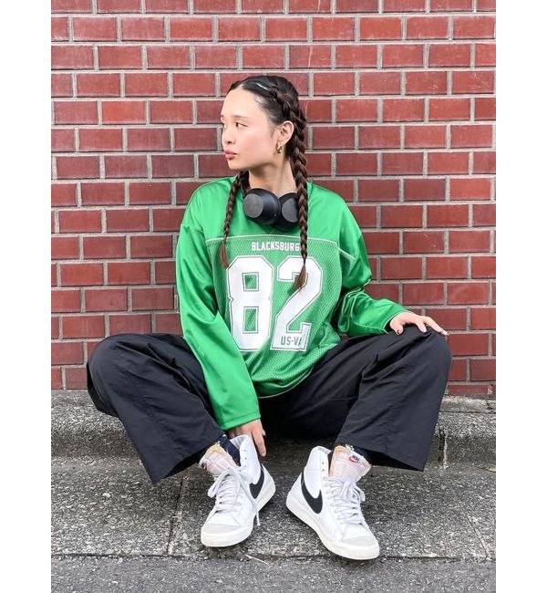 Ungrid「メッシュコンビナンバリングロングスリーブTee」|Tシャツ・カットソー|