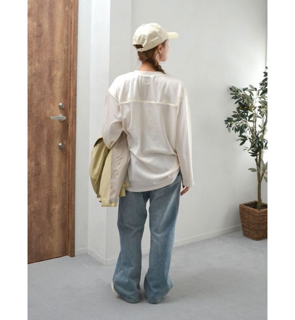 Ungrid「メッシュコンビナンバリングロングスリーブTee」|Tシャツ・カットソー|