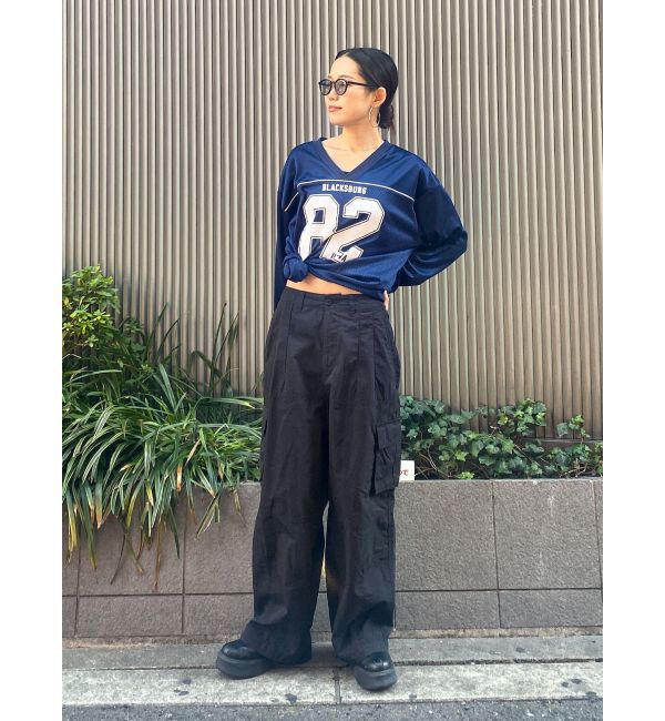 Ungrid「メッシュコンビナンバリングロングスリーブTee」|Tシャツ・カットソー|