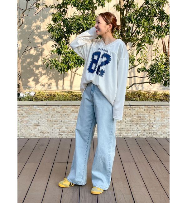 Ungrid「メッシュコンビナンバリングロングスリーブTee」|Tシャツ・カットソー|