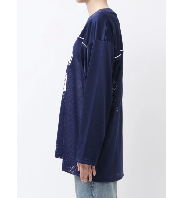 Ungrid「メッシュコンビナンバリングロングスリーブTee」|Tシャツ・カットソー|