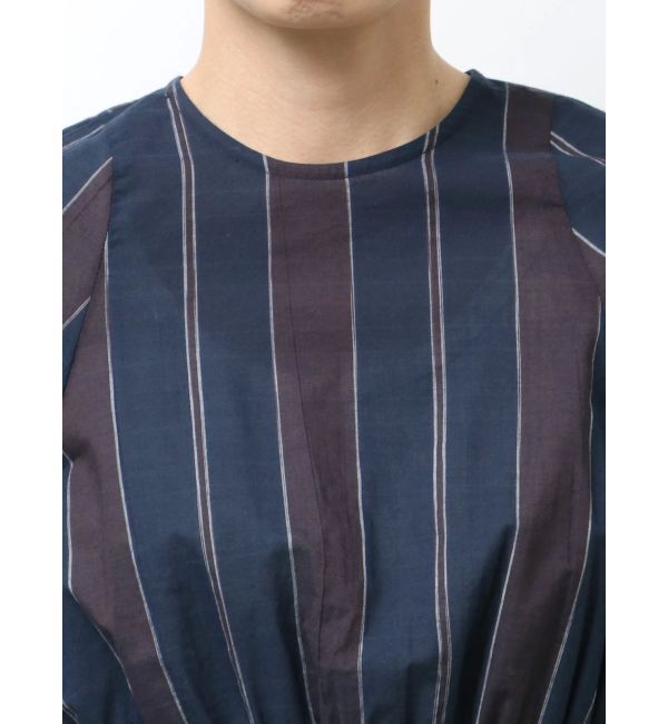 Ungrid「シャーリングデザインストライプブラウス」|シャツ・ブラウス|