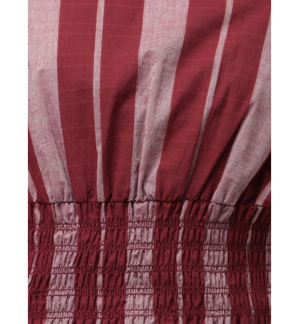 Ungrid「シャーリングデザインストライプブラウス」|シャツ・ブラウス|