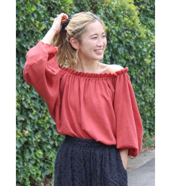 Ungrid「楊柳オフショルボリュームブラウス」|シャツ・ブラウス|