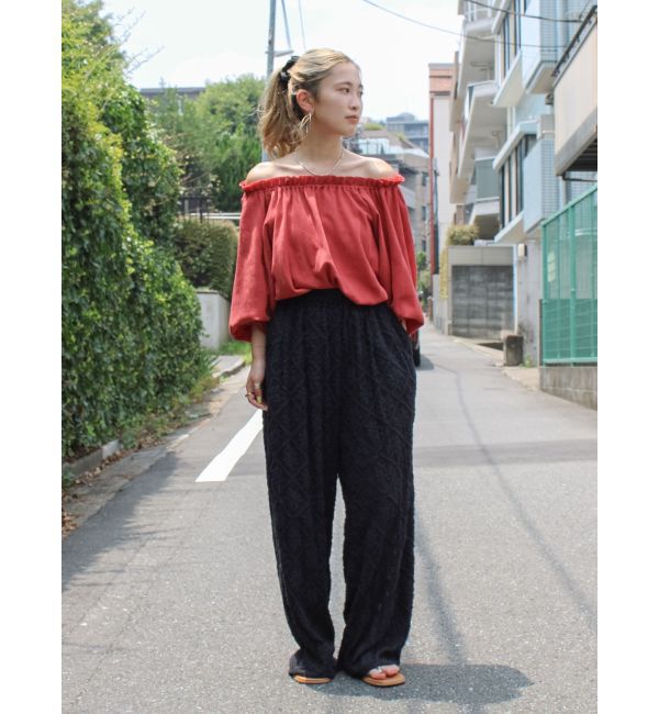 Ungrid「楊柳オフショルボリュームブラウス」|シャツ・ブラウス|