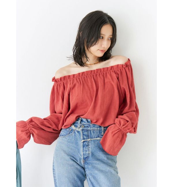 Ungrid「楊柳オフショルボリュームブラウス」|シャツ・ブラウス|