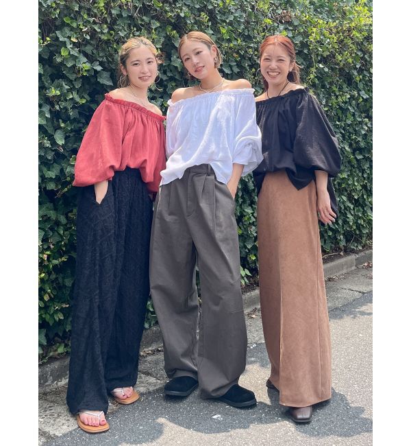 Ungrid「楊柳オフショルボリュームブラウス」|シャツ・ブラウス|